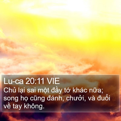 Lu-ca 20:11 VIE Bible Verse Image