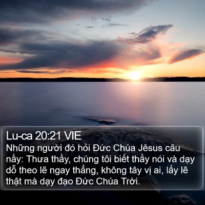 Lu-ca 20:21 VIE Bible Verse Image