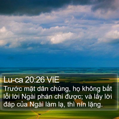 Lu-ca 20:26 VIE Bible Verse Image