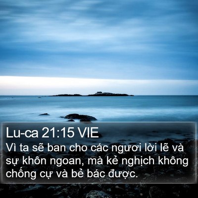 Lu-ca 21:15 VIE Bible Verse Image