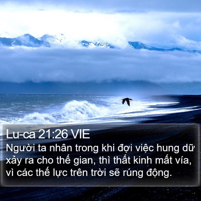 Lu-ca 21:26 VIE Bible Verse Image