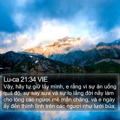 Lu-ca 21:34 VIE Bible Verse Image