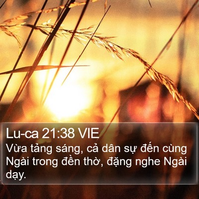 Lu-ca 21:38 VIE Bible Verse Image