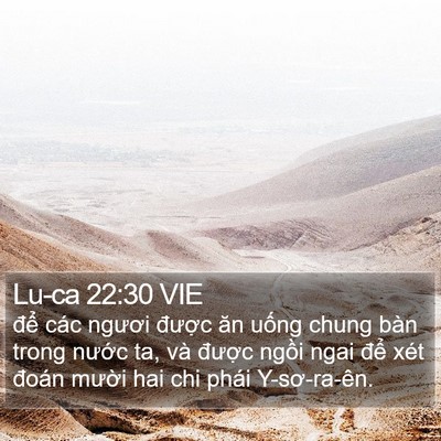 Lu-ca 22:30 VIE Bible Verse Image