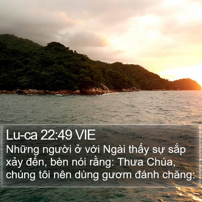 Lu-ca 22:49 VIE Bible Verse Image
