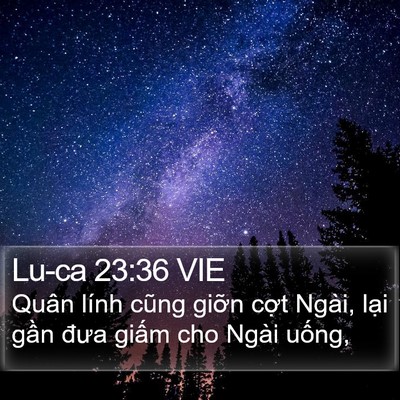 Lu-ca 23:36 VIE Bible Verse Image