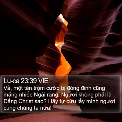 Lu-ca 23:39 VIE Bible Verse Image