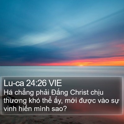 Lu-ca 24:26 VIE Bible Verse Image