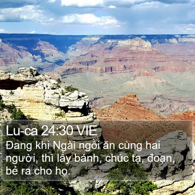 Lu-ca 24:30 VIE Bible Verse Image