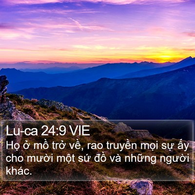 Lu-ca 24:9 VIE Bible Verse Image