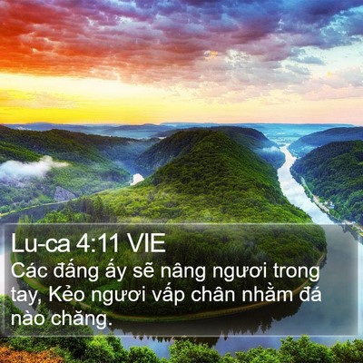 Lu-ca 4:11 VIE Bible Verse Image