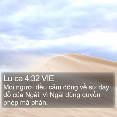Lu-ca 4:32 VIE Bible Verse Image