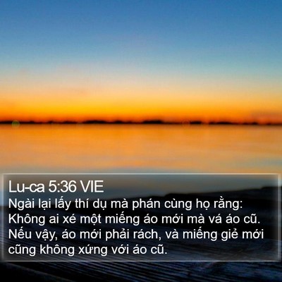 Lu-ca 5:36 VIE Bible Verse Image