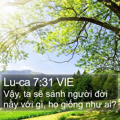 Lu-ca 7:31 VIE Bible Verse Image