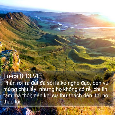 Lu-ca 8:13 VIE Bible Verse Image