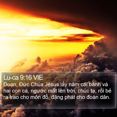 Lu-ca 9:16 VIE Bible Verse Image