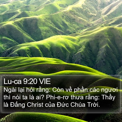 Lu-ca 9:20 VIE Bible Verse Image