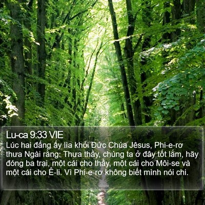 Lu-ca 9:33 VIE Bible Verse Image