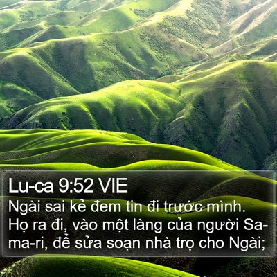 Lu-ca 9:52 VIE Bible Verse Image