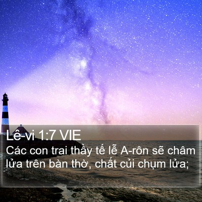 Lê-vi 1:7 VIE Bible Verse Image