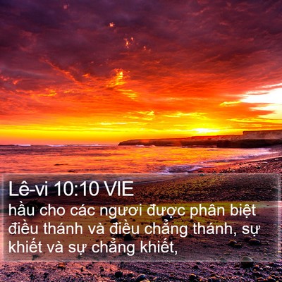 Lê-vi 10:10 VIE Bible Verse Image