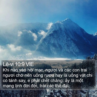 Lê-vi 10:9 VIE Bible Verse Image