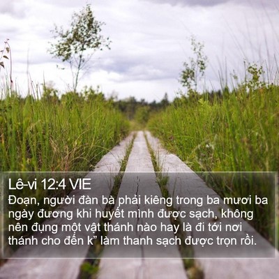 Lê-vi 12:4 VIE Bible Verse Image