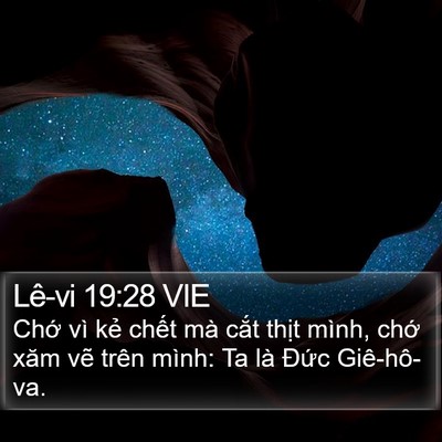 Lê-vi 19:28 VIE Bible Verse Image