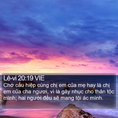 Lê-vi 20:19 VIE Bible Verse Image