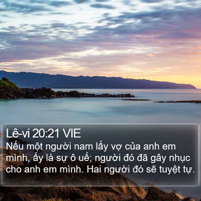 Lê-vi 20:21 VIE Bible Verse Image