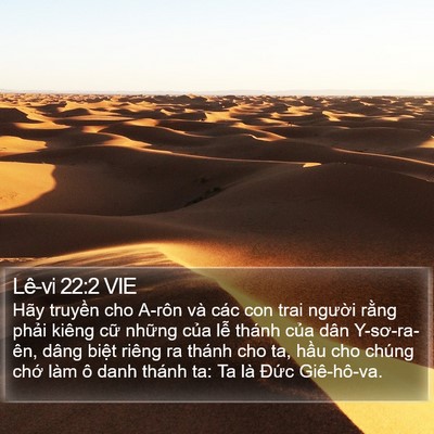 Lê-vi 22:2 VIE Bible Verse Image