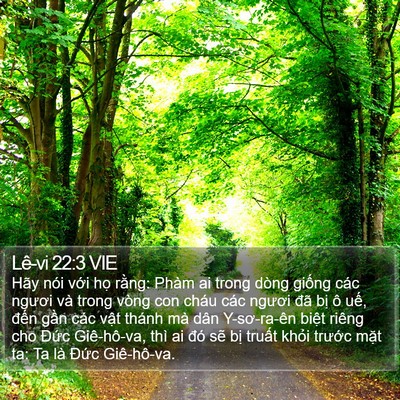 Lê-vi 22:3 VIE Bible Verse Image