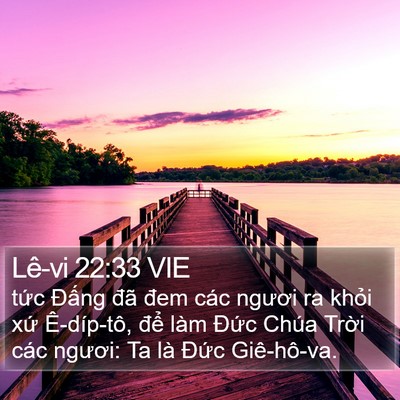 Lê-vi 22:33 VIE Bible Verse Image