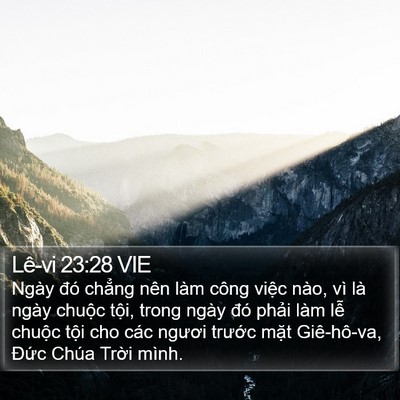 Lê-vi 23:28 VIE Bible Verse Image