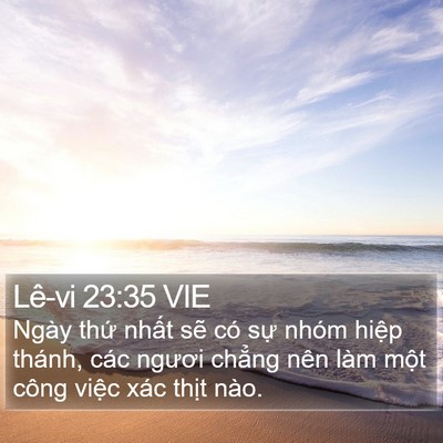 Lê-vi 23:35 VIE Bible Verse Image