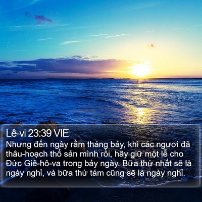 Lê-vi 23:39 VIE Bible Verse Image