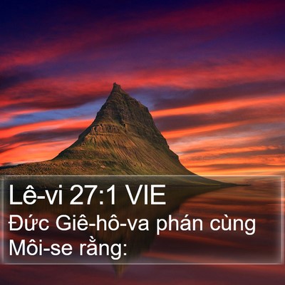 Lê-vi 27:1 VIE Bible Verse Image