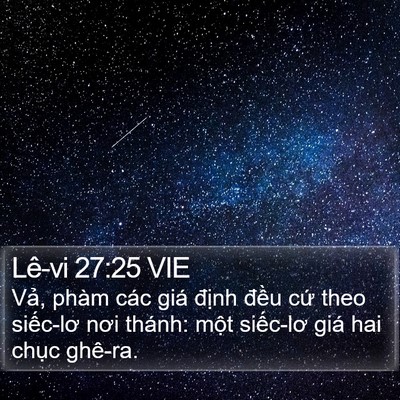 Lê-vi 27:25 VIE Bible Verse Image
