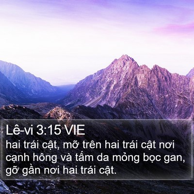 Lê-vi 3:15 VIE Bible Verse Image