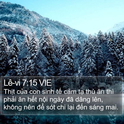 Lê-vi 7:15 VIE Bible Verse Image
