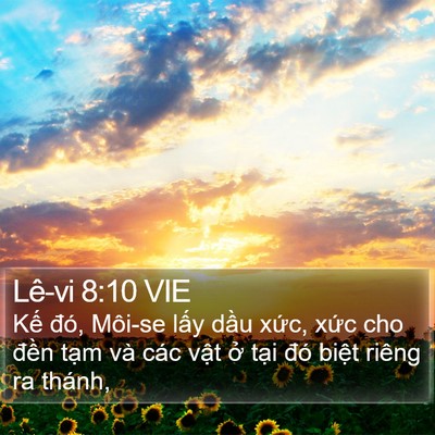 Lê-vi 8:10 VIE Bible Verse Image