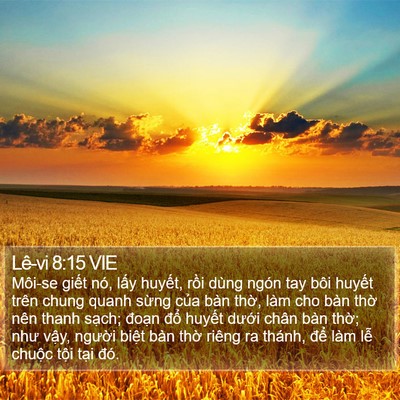 Lê-vi 8:15 VIE Bible Verse Image