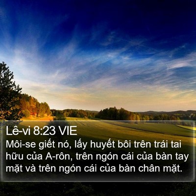 Lê-vi 8:23 VIE Bible Verse Image