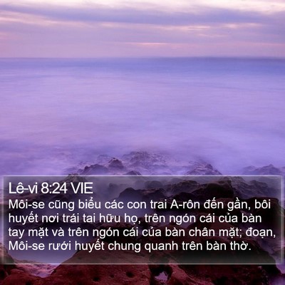 Lê-vi 8:24 VIE Bible Verse Image