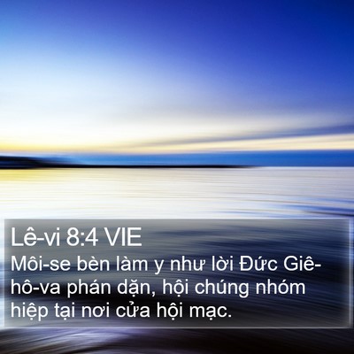 Lê-vi 8:4 VIE Bible Verse Image