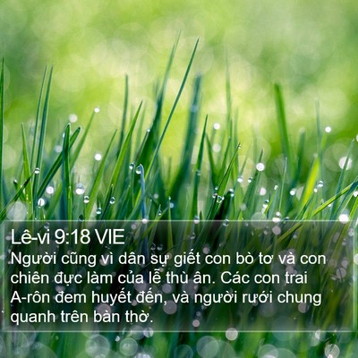 Lê-vi 9:18 VIE Bible Verse Image