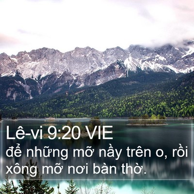 Lê-vi 9:20 VIE Bible Verse Image