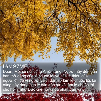 Lê-vi 9:7 VIE Bible Verse Image