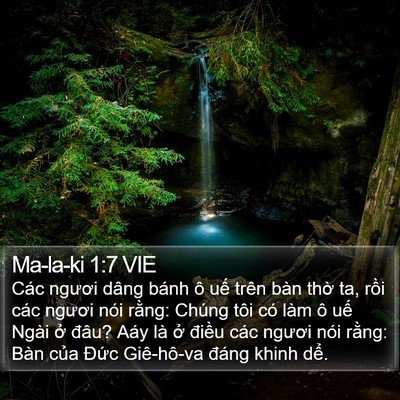 Ma-la-ki 1:7 VIE Bible Verse Image