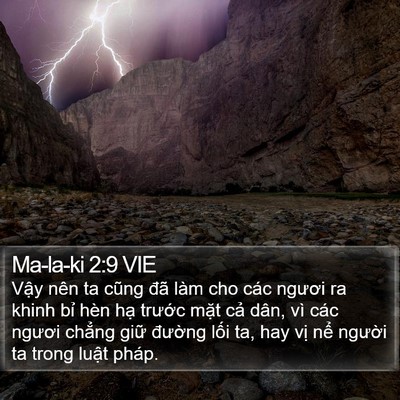 Ma-la-ki 2:9 VIE Bible Verse Image